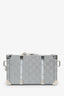 Louis Vuitton Silver Glitter Aluminum Monogram Special Order Briefcase Trunk With Strap