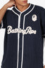 BAPE Navy Striped Baseball Shirt Size XL Mens