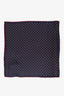 Gucci Navy Silk GG Star Print Scarf