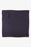 Gucci Navy Silk GG Star Print Scarf