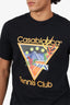 Casablanca Black 'Tennis Club Icon' T-Shirt Size M Mens