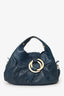 Bvlgari Blue Leather 'Chandra' Top Handle Bag