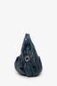 Bvlgari Blue Leather 'Chandra' Top Handle Bag