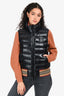 Burberry Black Check Hem Puffer Vest Size S