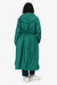 Isabel Marant Etoile Green Cinched Waist Hooded Raincoat Size 34