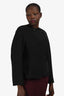 Max Mara Black Double Breasted Peplum Blazer Size 8