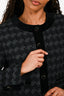 Sandro Black Cotton Vali Tweed Cropped Jacket Size 42