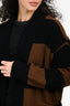 Max Mara Black/Brown Wool/Cashmere Striped Cardigan Size XS