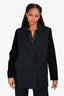 Max Mara Black Camel/Cotton Double Breasted 'Potente' Blazer Size 48
