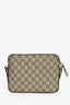 Gucci White Leather GG Supreme Horsebit 1955 Crossbody Bag