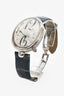 Breguet Stainless Steel Blue Alligator 'Reine de Naples 8967' Mother Of Pearl Watch