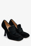 Sportmax Black Pony Hair Heeled Loafers Size 40