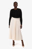 Brunello Cucinelli Beige Pleated Maxi Skirt Size 42