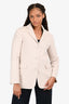 'S Max Mara Blush Virgin Wool Buttoned Blazer Size 8