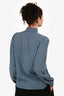 Max Mara Blue/White Polka Dot Blouse Estimated Size 8