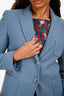 Max Mara Blue Cashmere Single Breasted Blazer Size 8 US