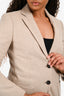 Max Mara Heather Beige Cashmere Single Breasted Blazer Size 8
