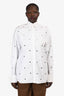 Sportmax White Cotton Grommet Button Down Shirt Estimated Size 10