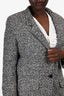 Max Mara Heather Grey Wool Single Breasted Blazer Estimated Size 10