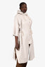 Max Mara Beige Cotton 'The Cube' Cinched Coat Size M