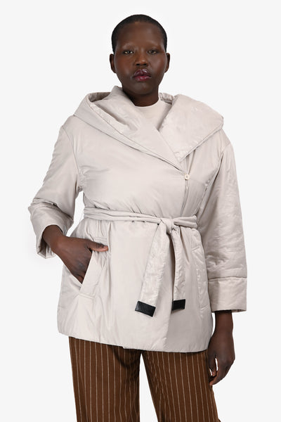 Max Mara Beige Cameluxe 'The Cube' Belted Jacket Size M – Mine & Yours
