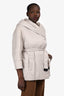 Max Mara Beige Cameluxe 'The Cube' Belted Jacket Size M