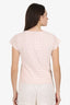 Christian Dior Pink Velvet Micro Cannage Short Sleeve Top Size 13 Kids