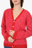 Gucci Red Wool GG Jacquard Cardigan Size 12 Kids