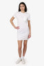 Hermès White Embroidery Pocket Print T-Shirt Dress Size 38