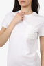 Hermès White Embroidery Pocket Print T-Shirt Dress Size 38