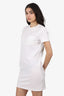 Hermès White Embroidery Pocket Print T-Shirt Dress Size 38