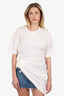 Alexander Wang White Ruched T-shirt Dress Size XS