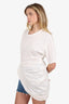 Alexander Wang White Ruched T-shirt Dress Size XS