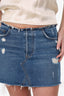 Reformation Blue Denim Distressed Mini Skirt Size 26