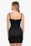 D&G Dolce & Gabbana Black Satin Sleeveless Mini Dress Size 38