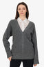 3.1 Phillip Lim Grey Wool Pearl Detail Sweater Size XS