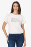 Christian Dior White Floral Print Logo T-Shirt Size 13 Kids