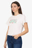 Christian Dior White Floral Print Logo T-Shirt Size 13 Kids
