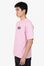 Balenciaga Pink Crew Print T-Shirt Size XS Mens