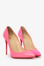 Christian Louboutin Hot Pink Patent Leather Pointed Toe Heels Size 36.5