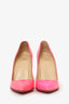 Christian Louboutin Hot Pink Patent Leather Pointed Toe Heels Size 36.5
