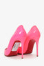 Christian Louboutin Hot Pink Patent Leather Pointed Toe Heels Size 36.5