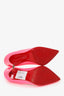 Christian Louboutin Hot Pink Patent Leather Pointed Toe Heels Size 36.5
