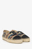 Pre-Loved Chanel™ Gold/Multicolour Metallic Tweed Espadrille Flats Size 36