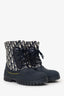 Christian Dior Blue Oblique D-Venture Jacquard Boots Size 40.5