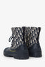 Christian Dior Blue Oblique D-Venture Jacquard Boots Size 40.5