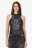 Balmain Black Trompe L'oeil Tank Top Size XS