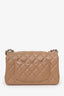 Pre-Loved Chanel™ 2023 Brown Quilted Lambskin Mini Rectangular Flap Bag