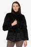 Opera Dark Brown Rabbit Fur Coat Size S