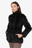 Opera Dark Brown Rabbit Fur Coat Size S